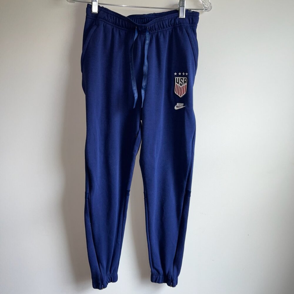 Nike Dri-Fit USA Blue Jogger Track Pants with Zip-Off Legs Size Small